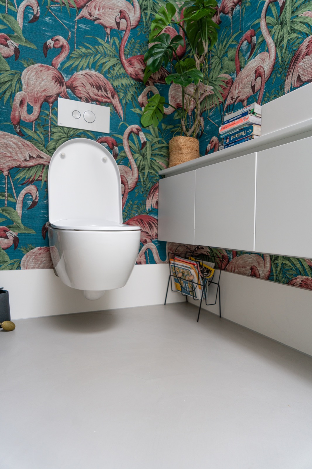 luxe gietvloer in toilet