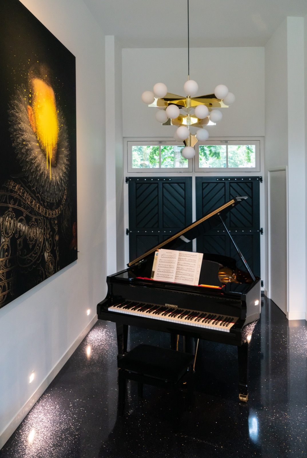 gietvloer in pianoruimte