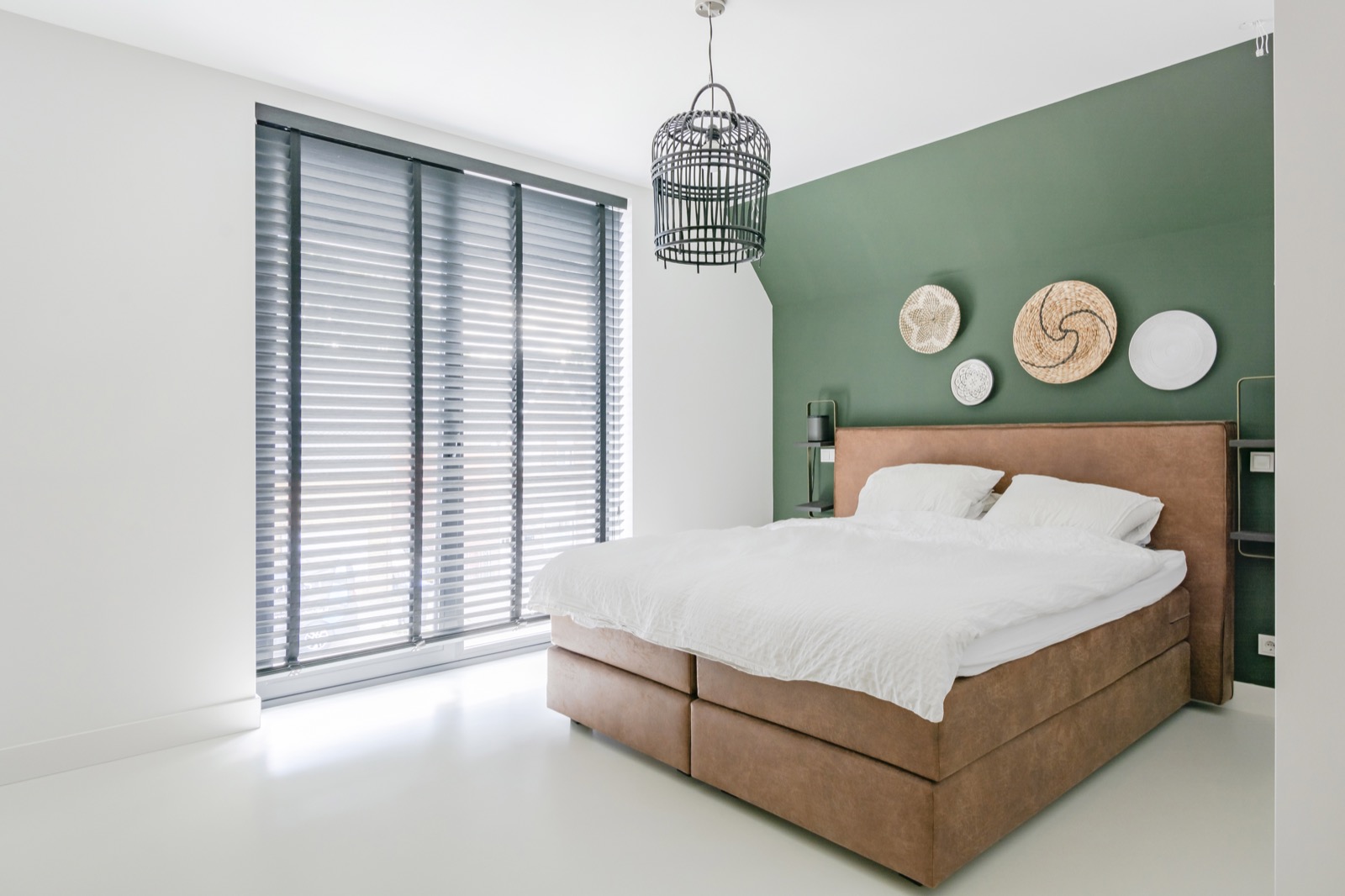 slaapkamer met luxe gietvloer