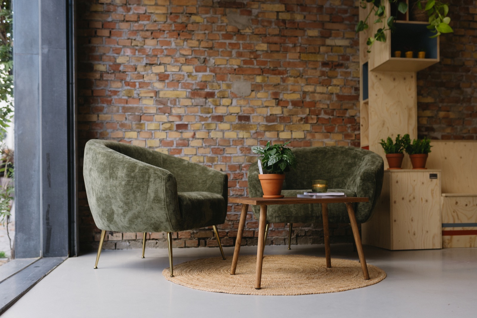 zithoek met gietvloer