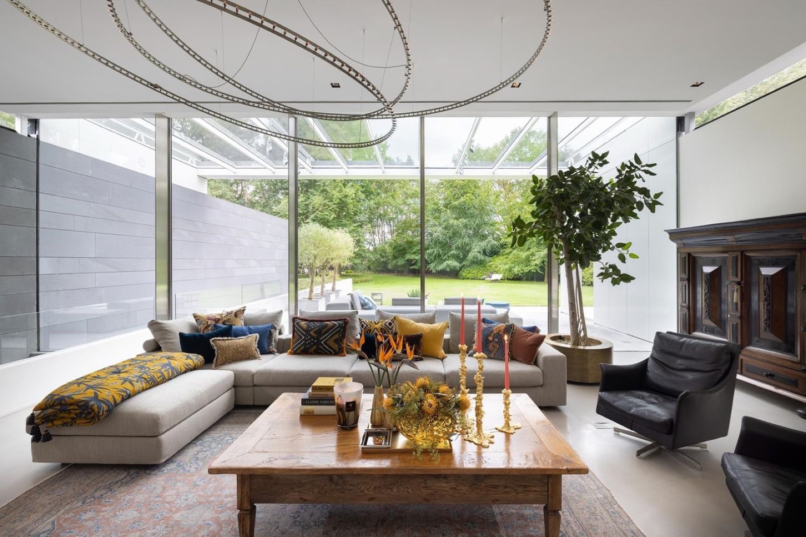 woonkamer met gietvloer