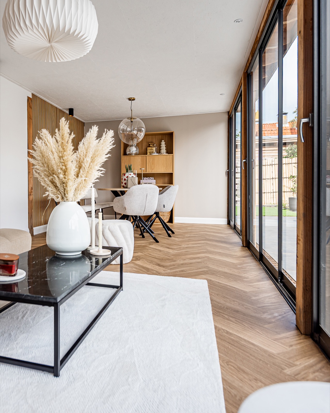 tuinkamer met maatwerk schuifwanden