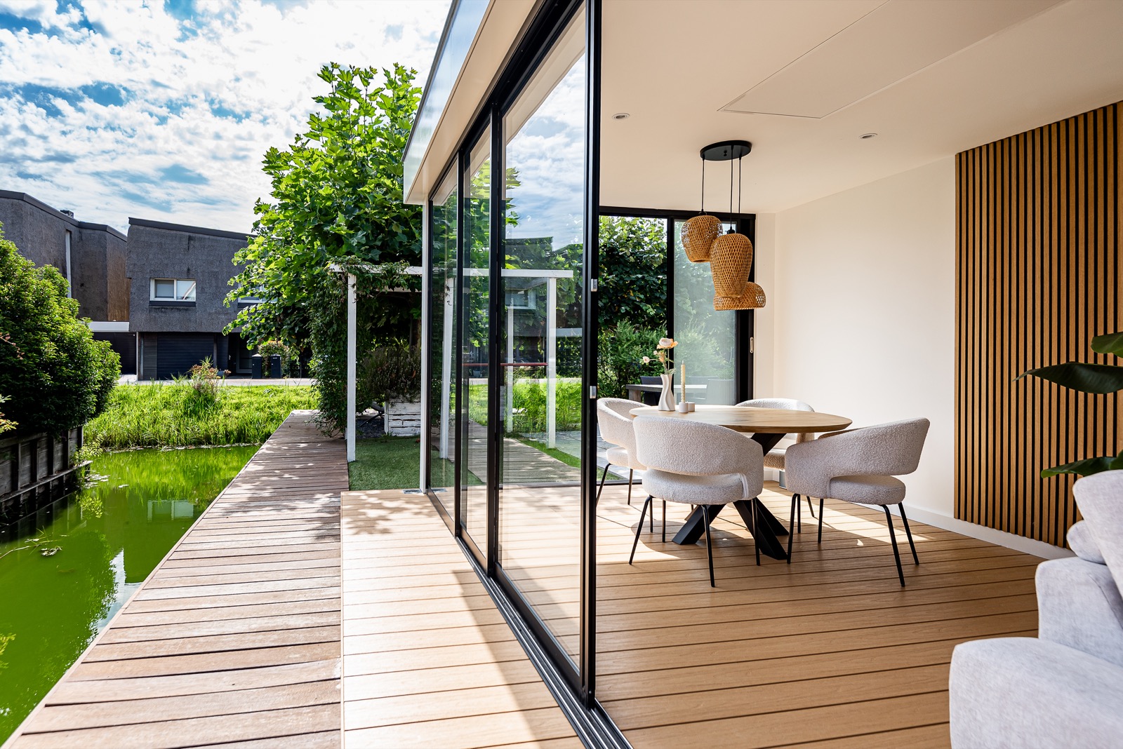 tuinkamer met design schuifwanden