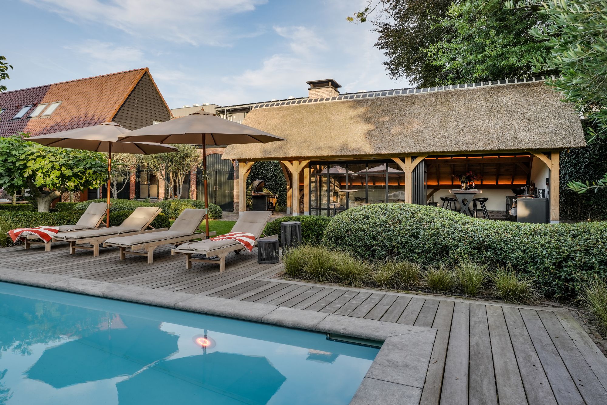 modern poolhouse