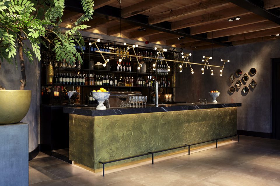 luxe balie met verlichting