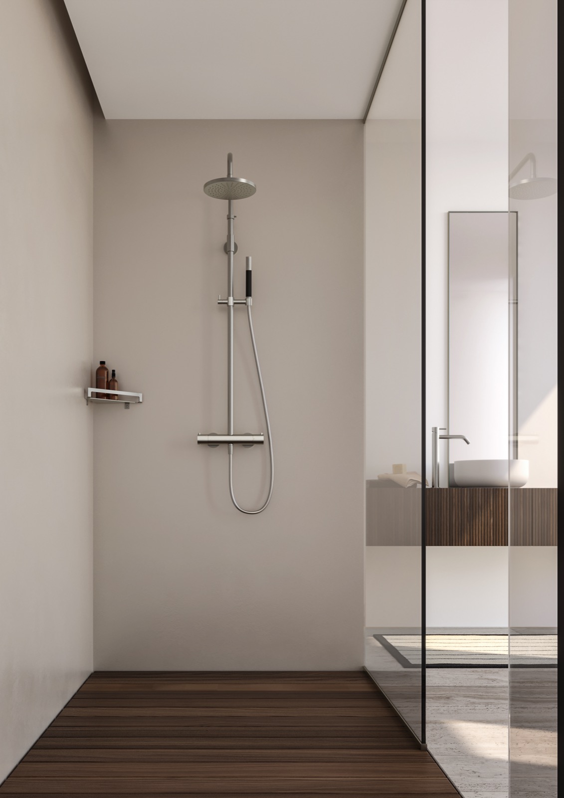 douche met luxe douche kraan