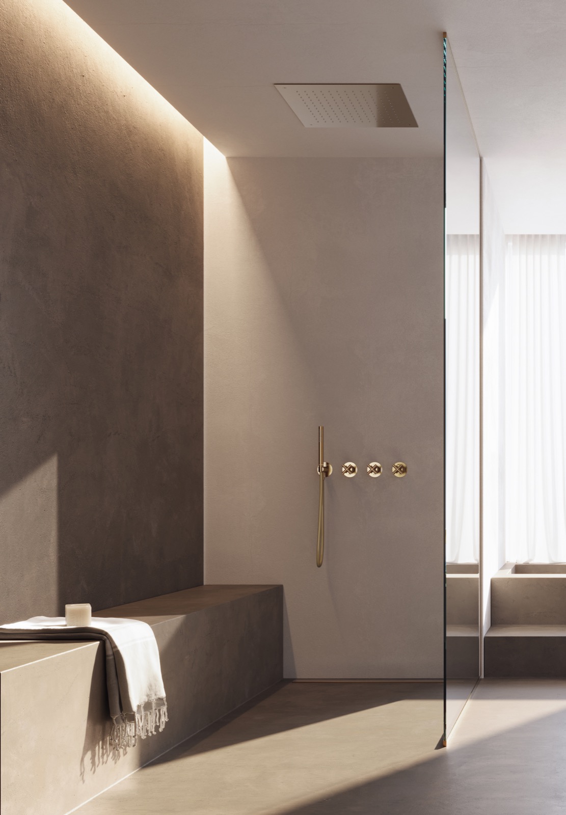 luxe douche met design kraan
