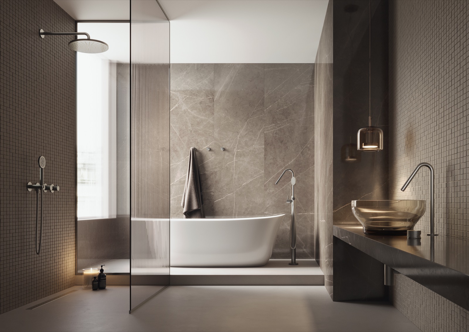 badkamer met luxe kranen