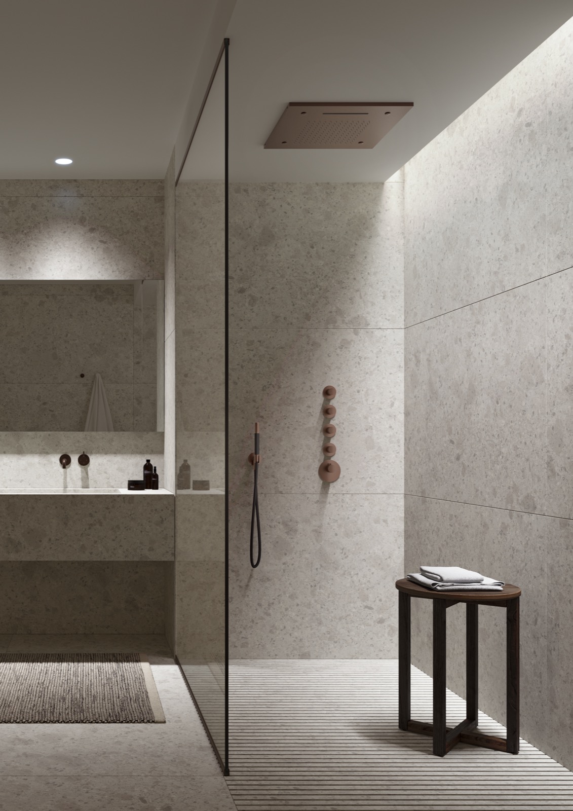 wellnessbadkamer met luxe kranen