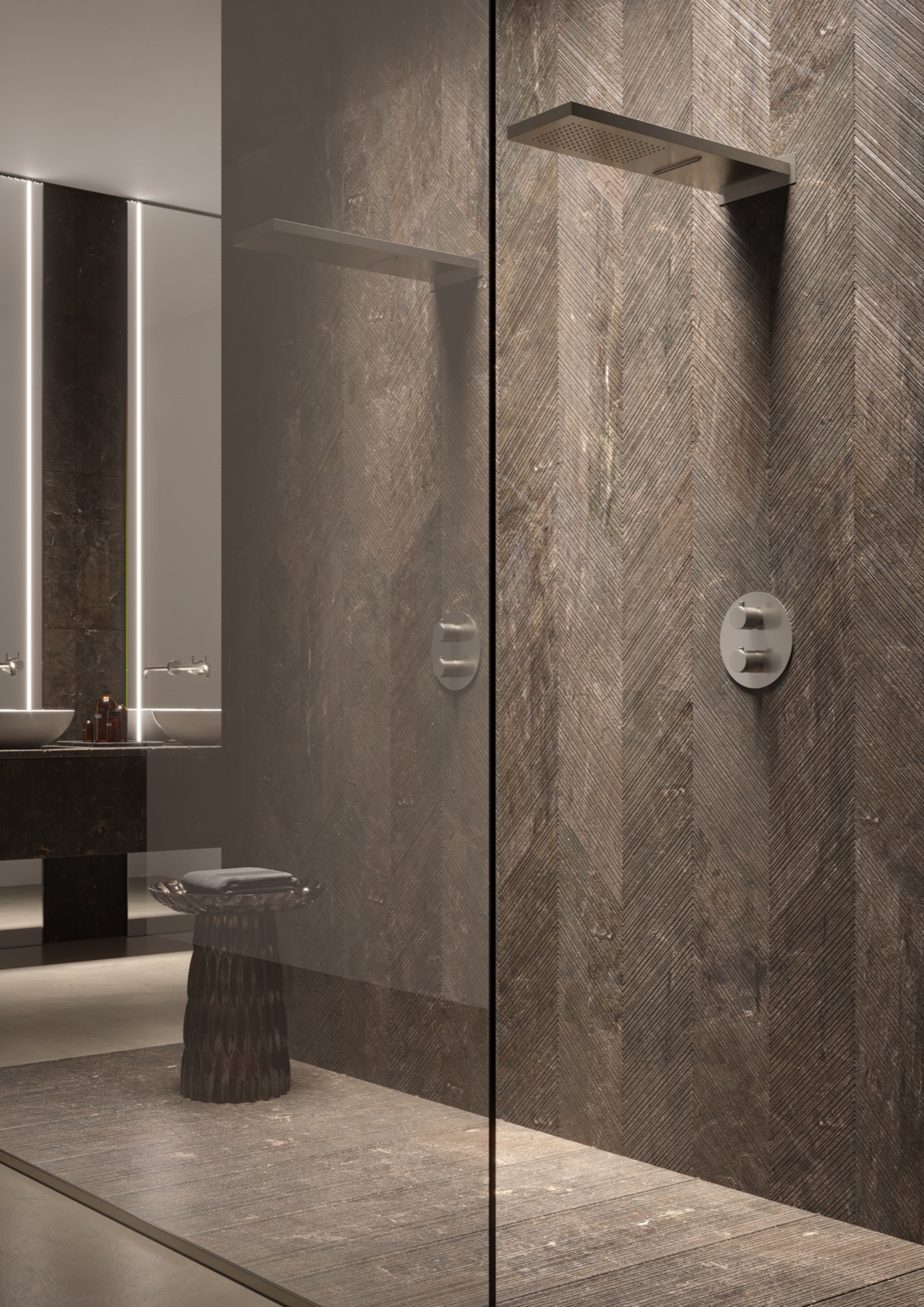 luxe douche met design kraan