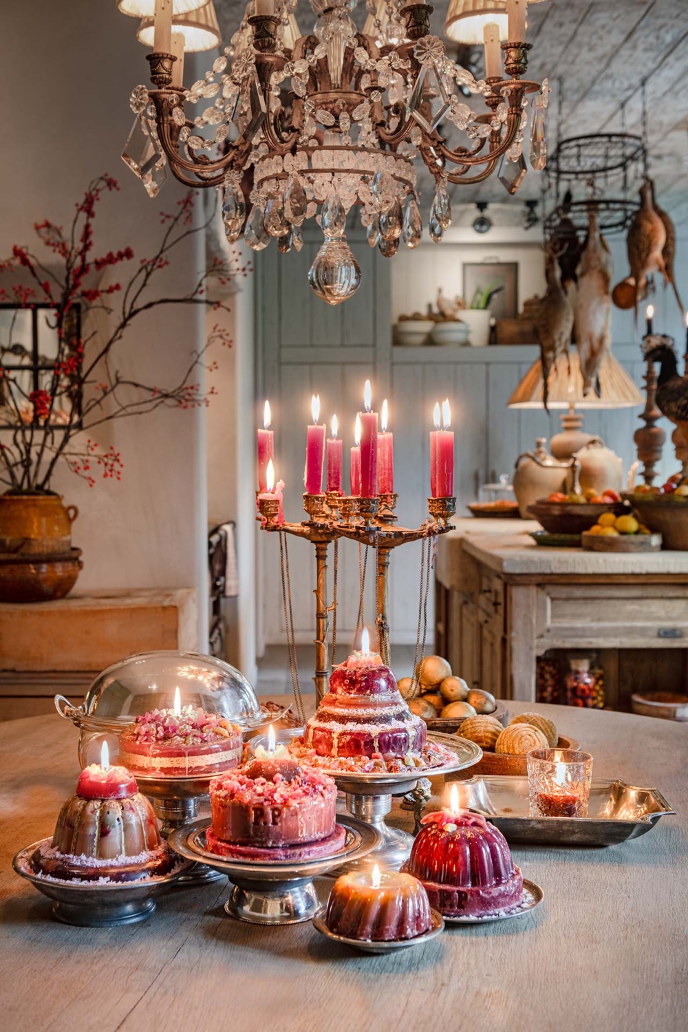 eettafel met kandelaar