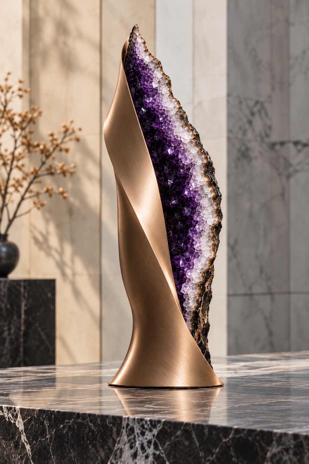 amethistgeode sculptuur