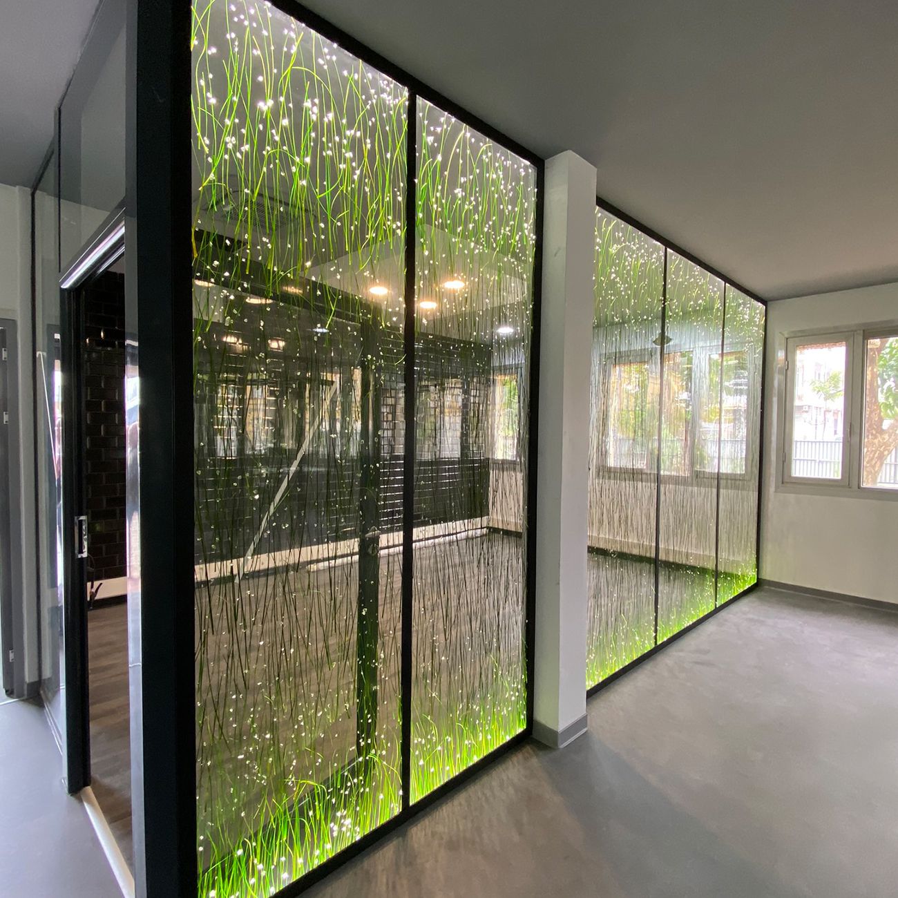 decoratieve glazen wanden
