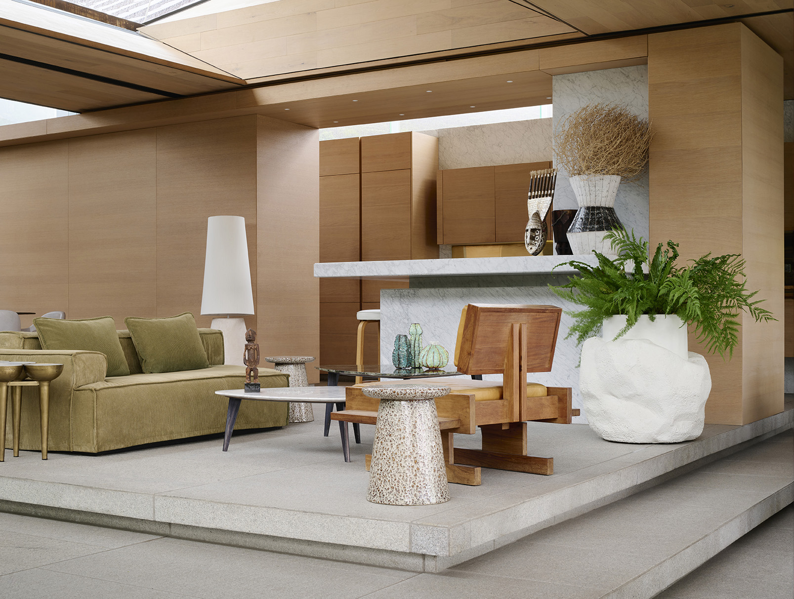 woonkamer met bloempot