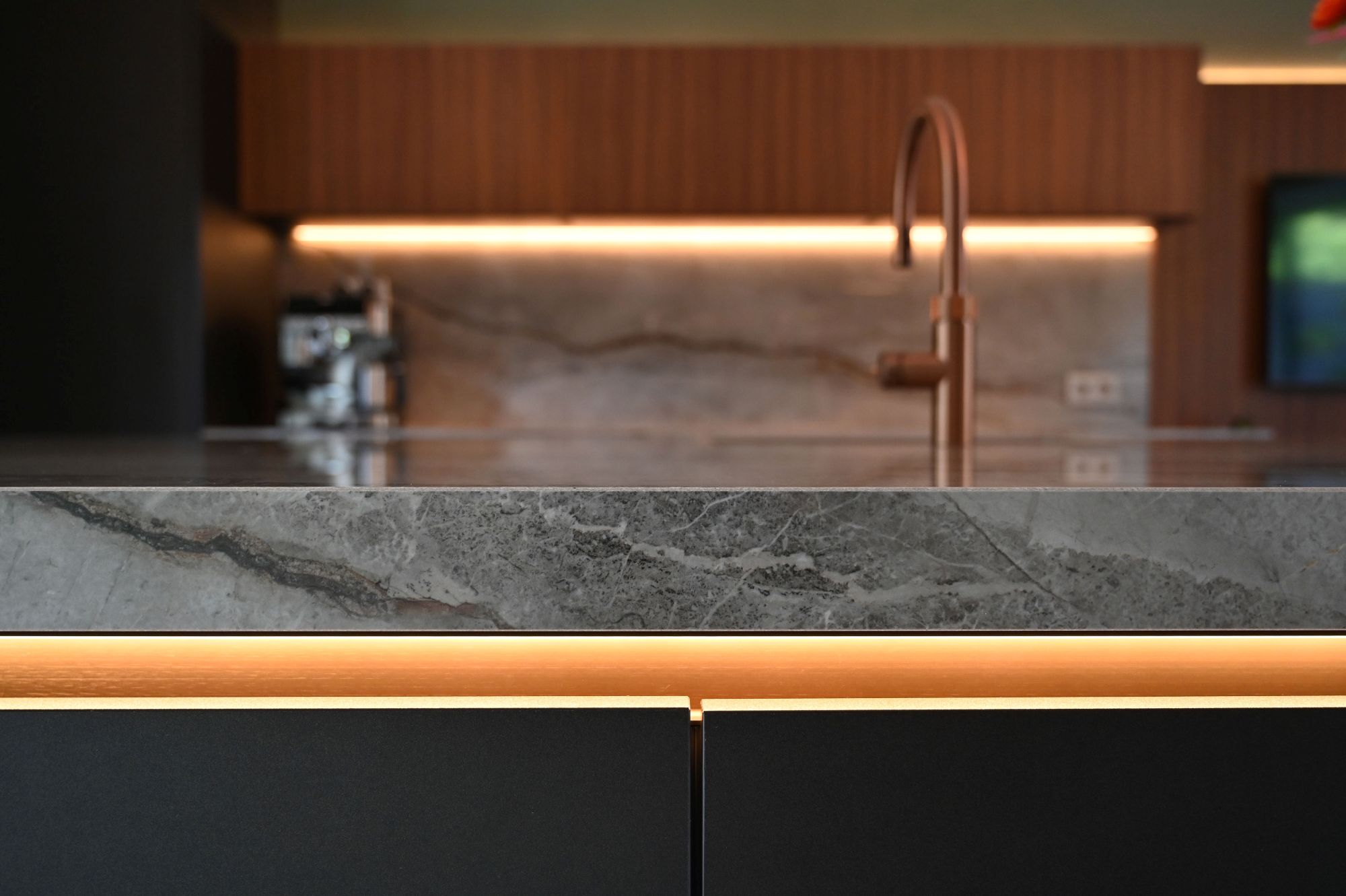 keukenblad met ledverlichting