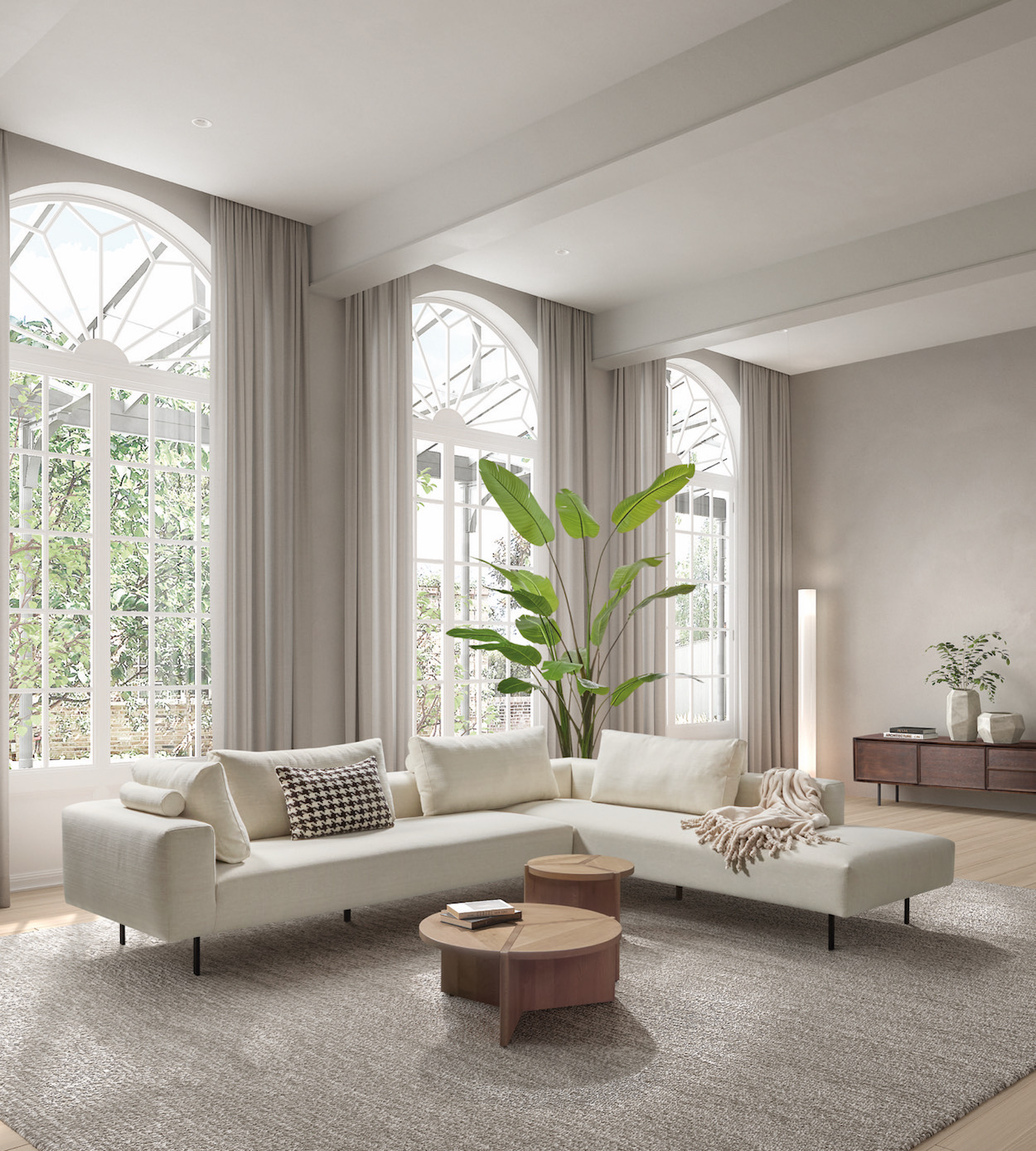 luxe woonkamer met banken