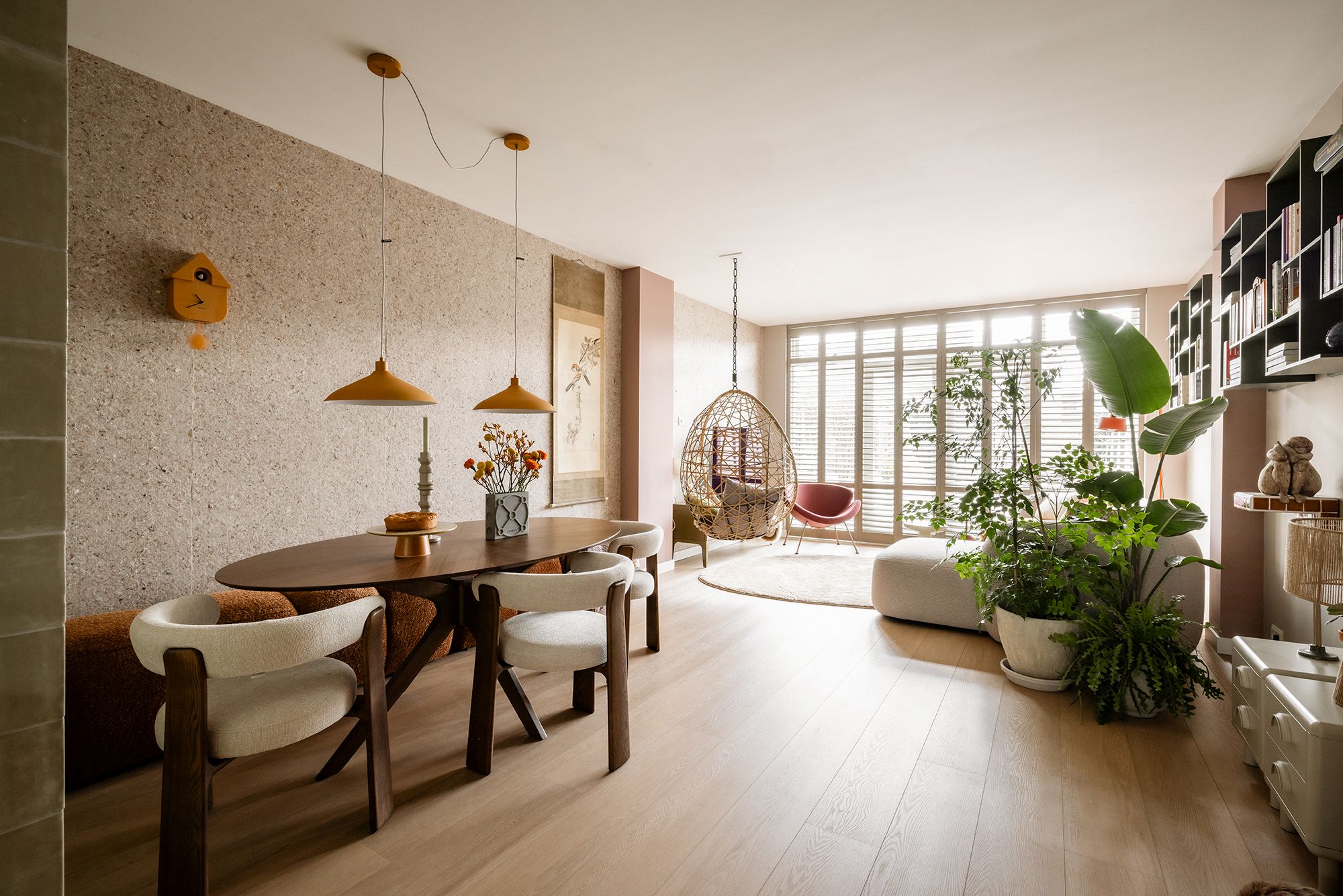 leefruimte met shutters