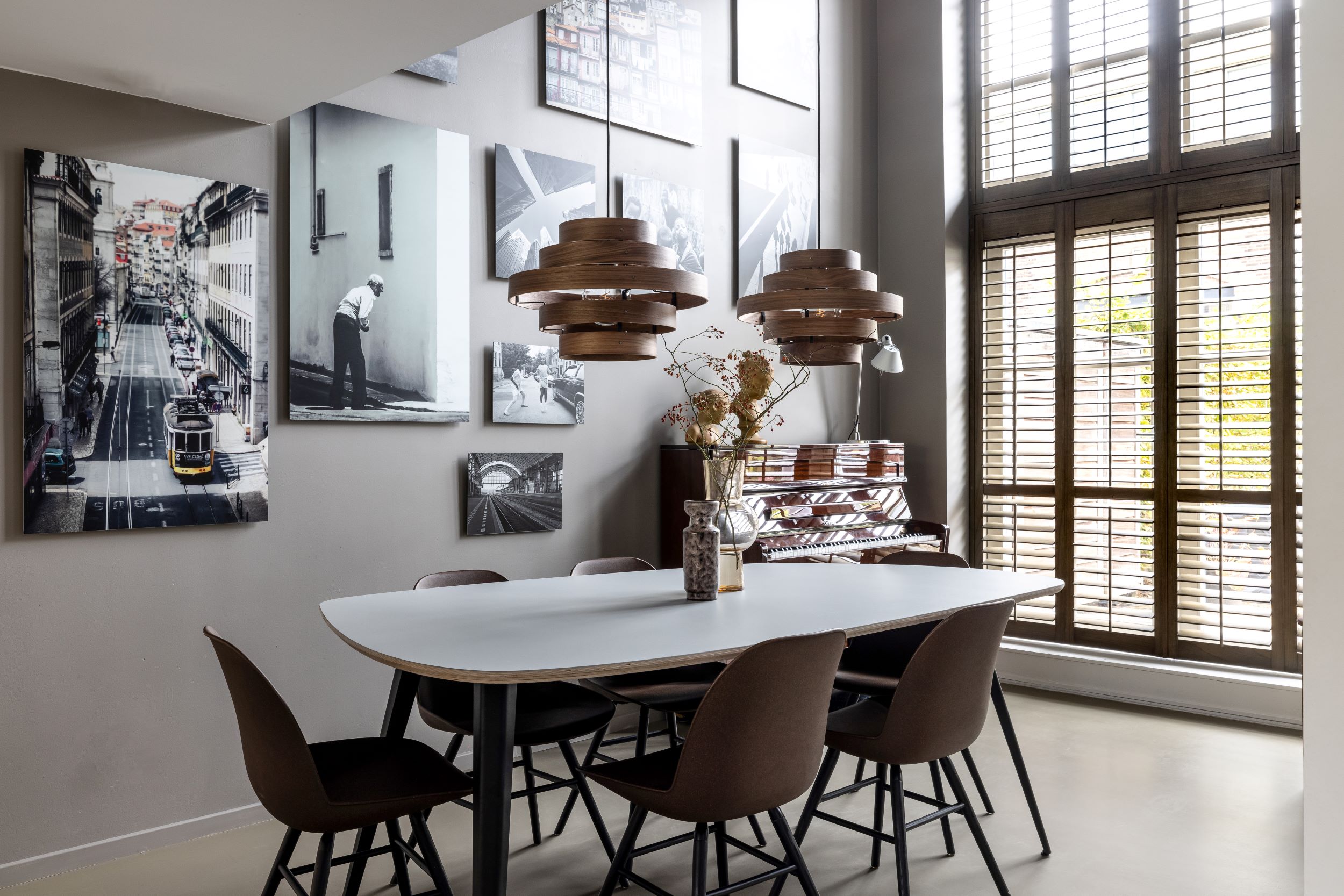 luxe shutters eetkamer