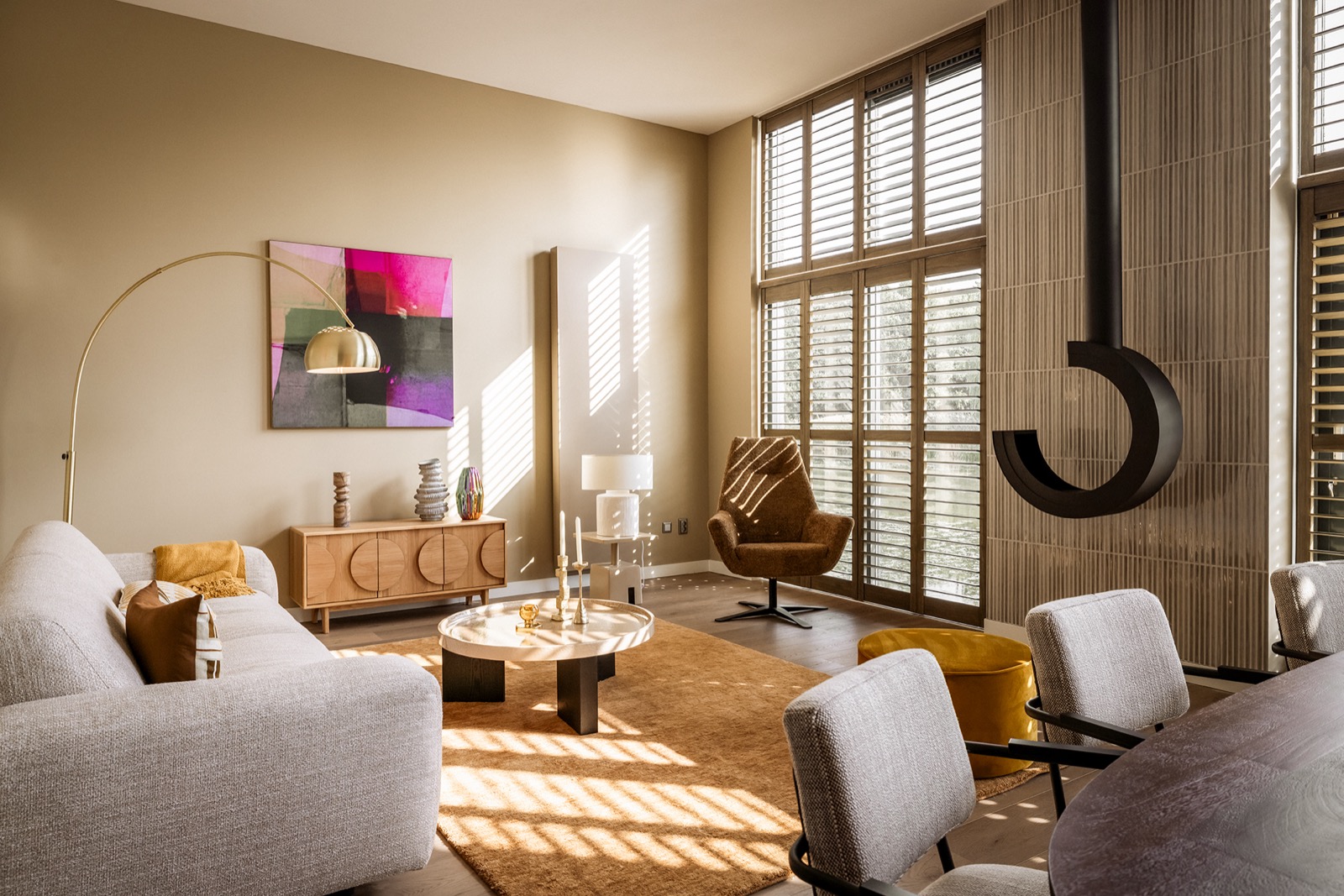 woonkamer met luxe shutters