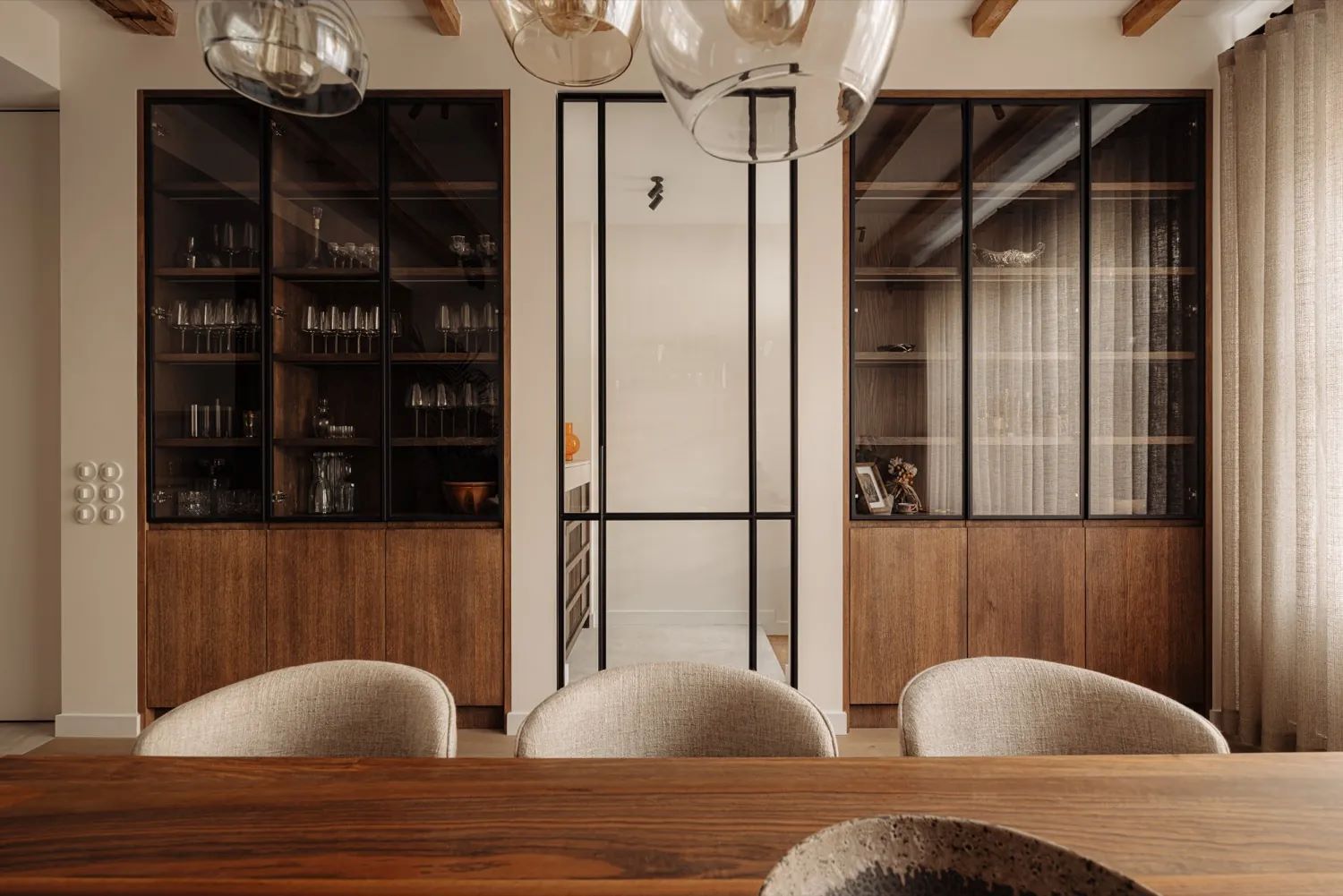 luxe eetkamer wandkast