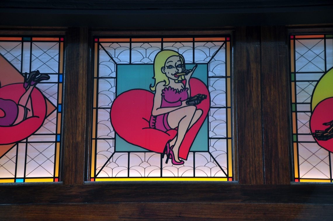 glas in lood reclame