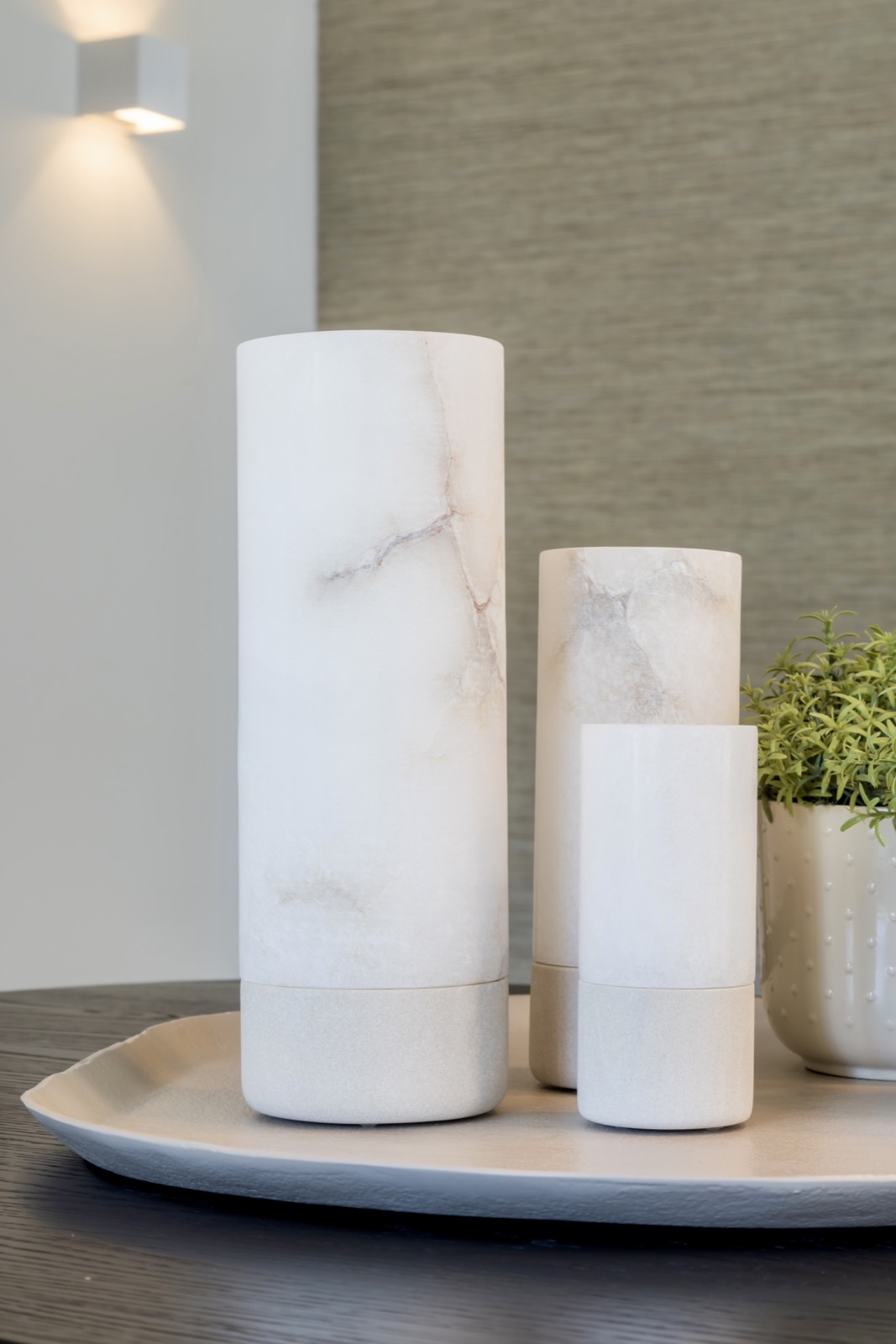 luxe kaarsen op plateau