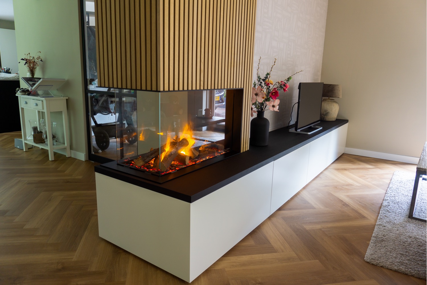 luxe haard in kamer