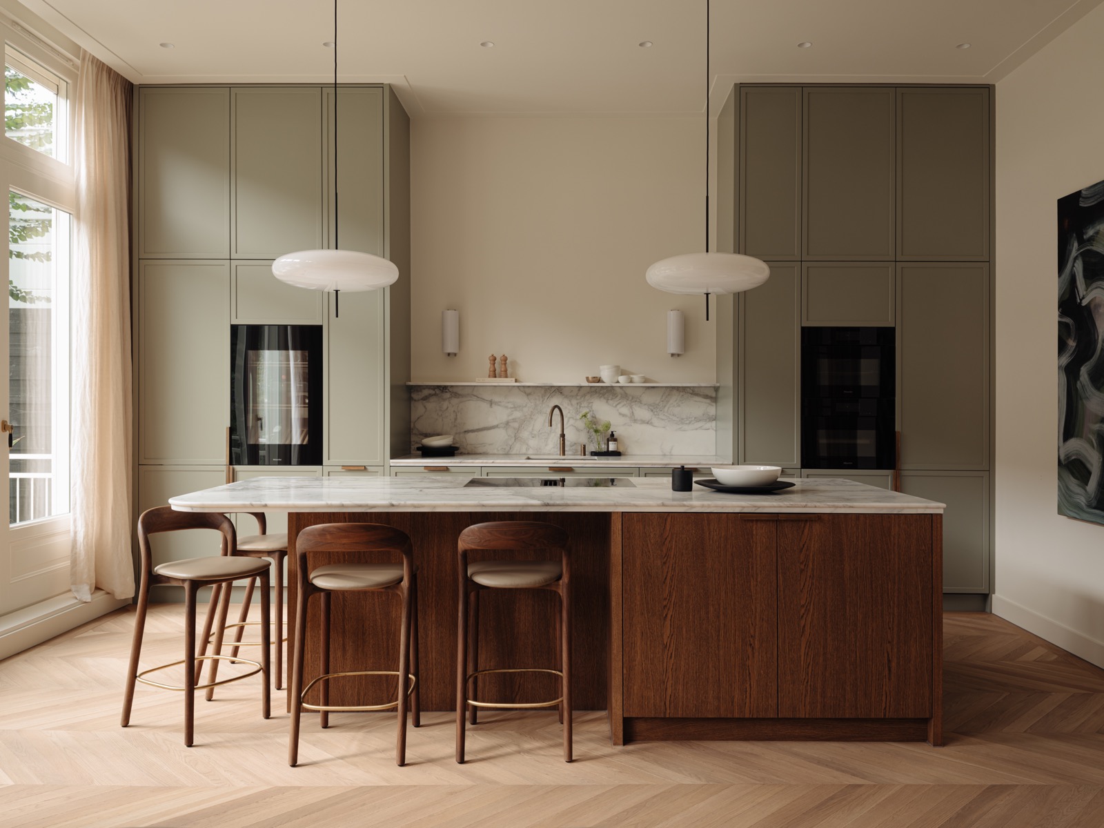 exclusieve keuken met kookeiland
