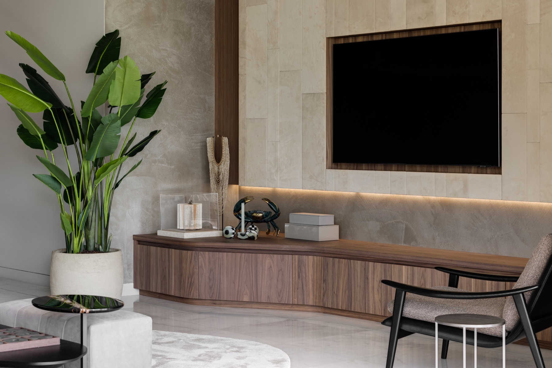 woonkamer met maatwerk meubel