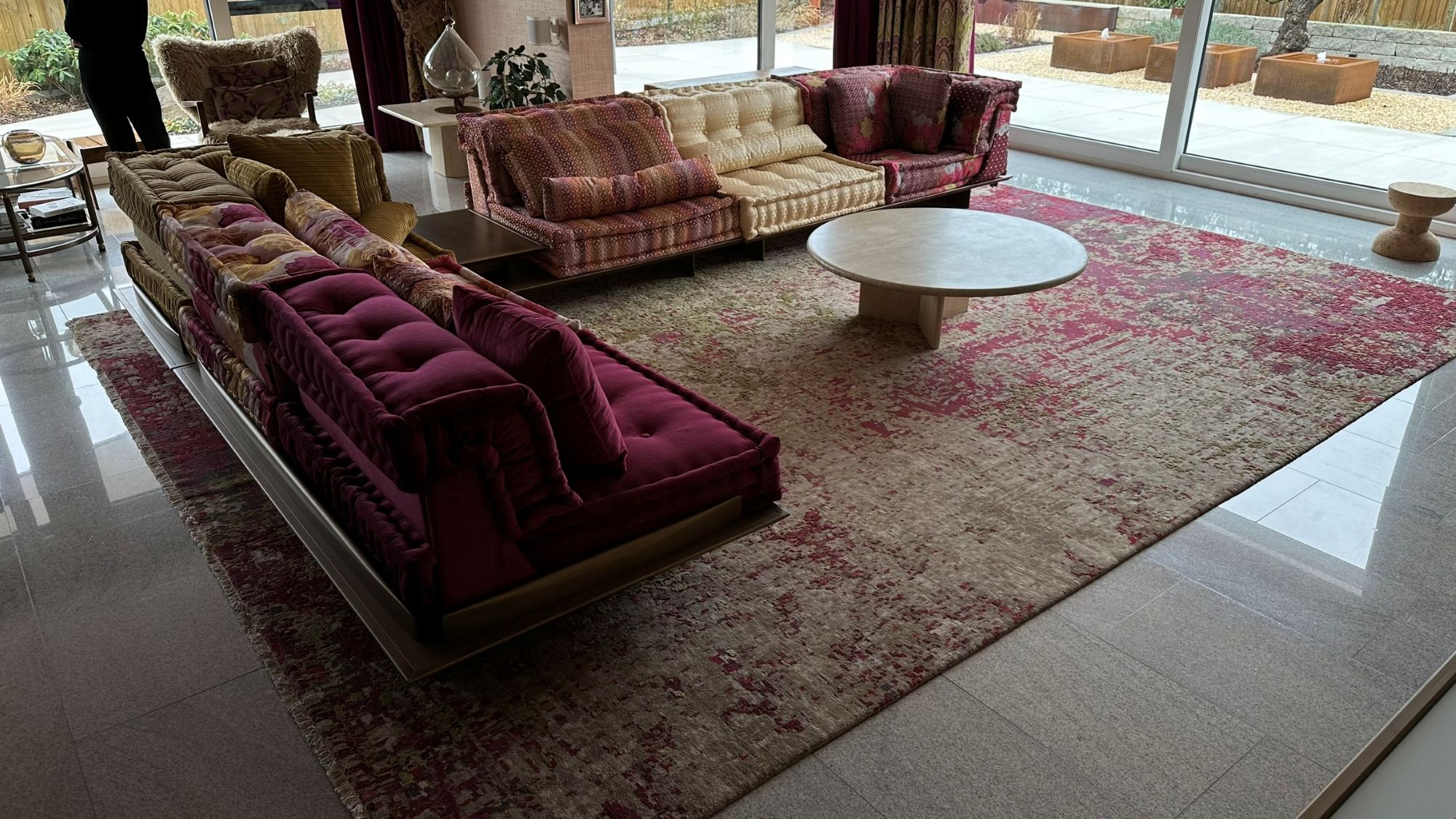 luxe vloerkleed in woonkamer