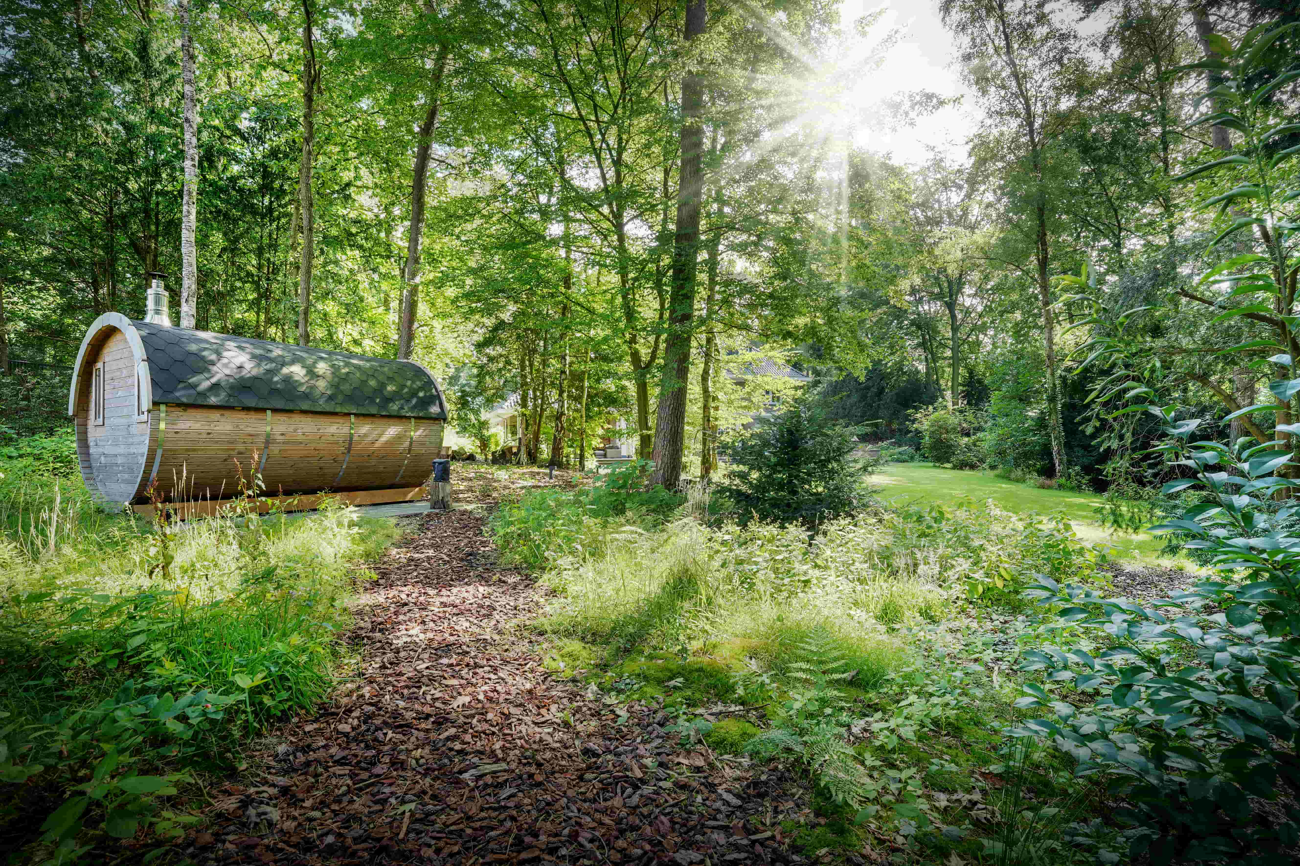 sauna in villa tuin