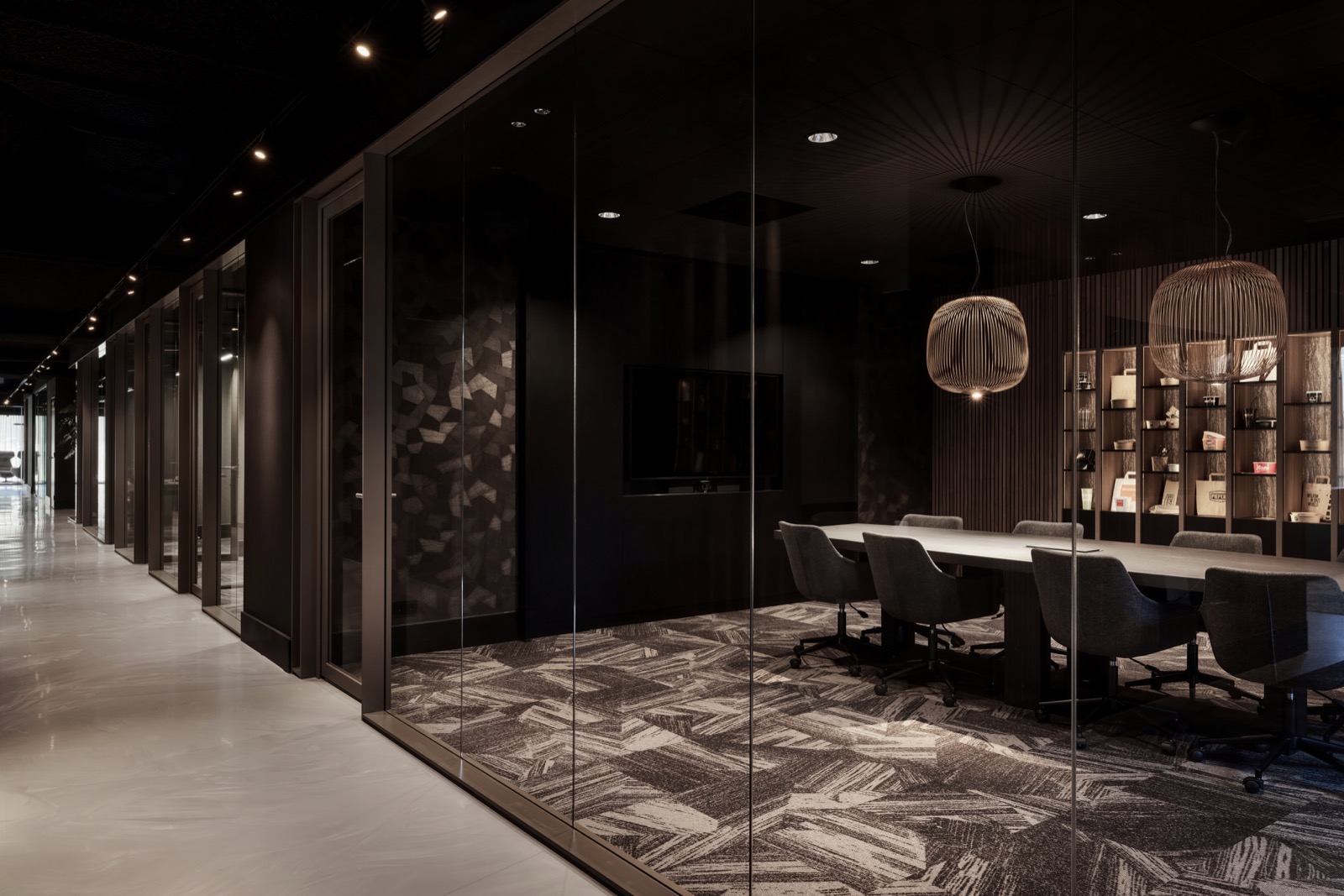 kantoor interieur met luxe meubels