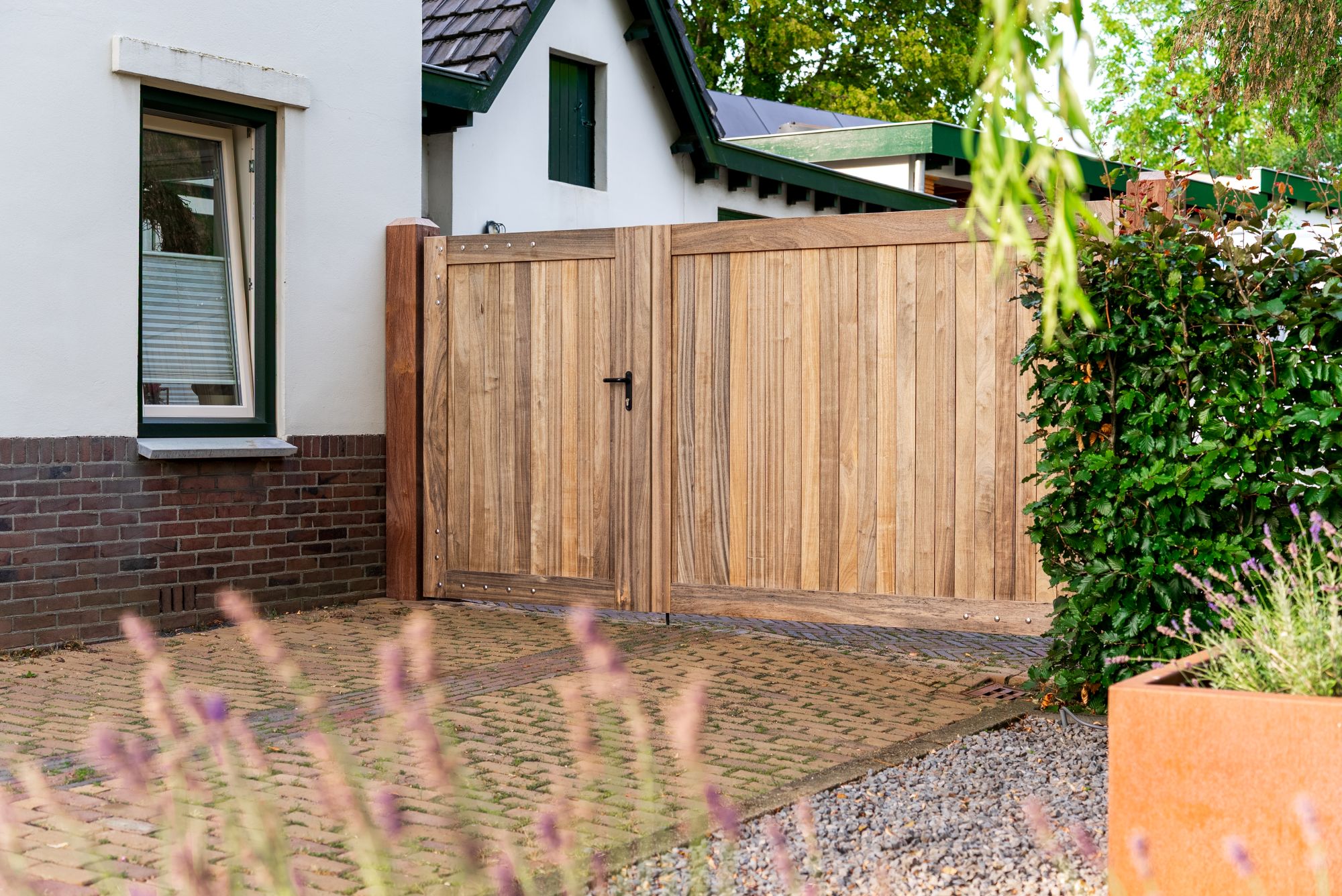 luxe houten poort