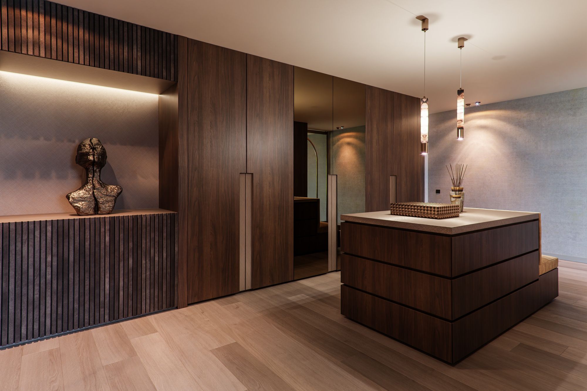 kledingkast met designverlichting