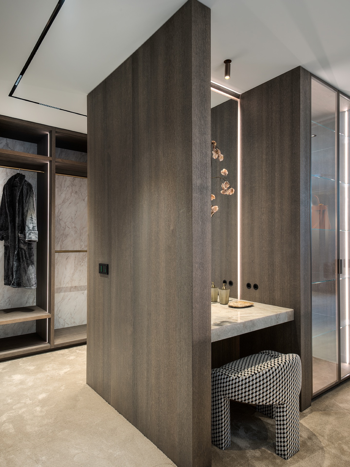 luxe verlichting in dressing