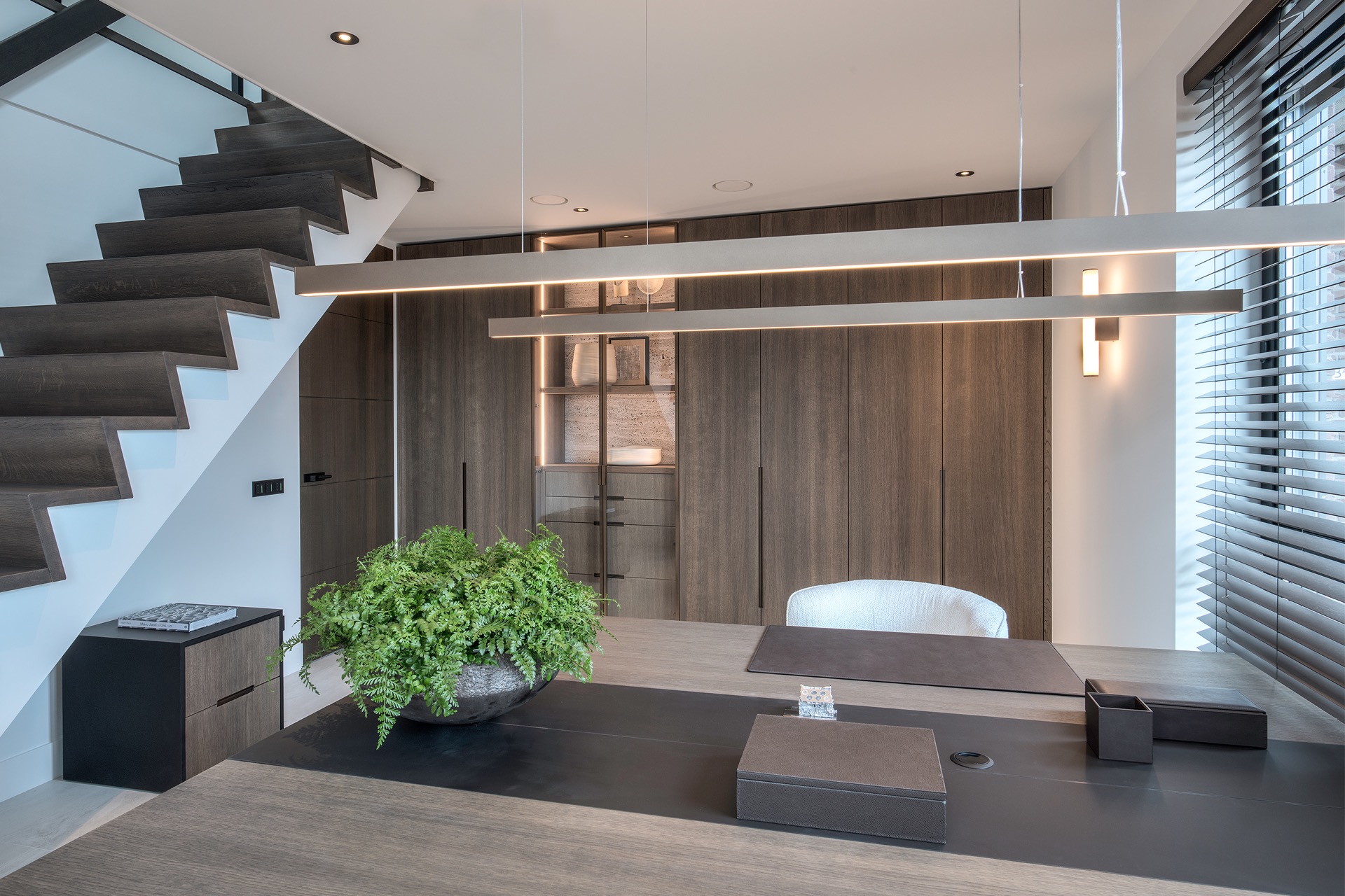 luxe lampen in werkkamer