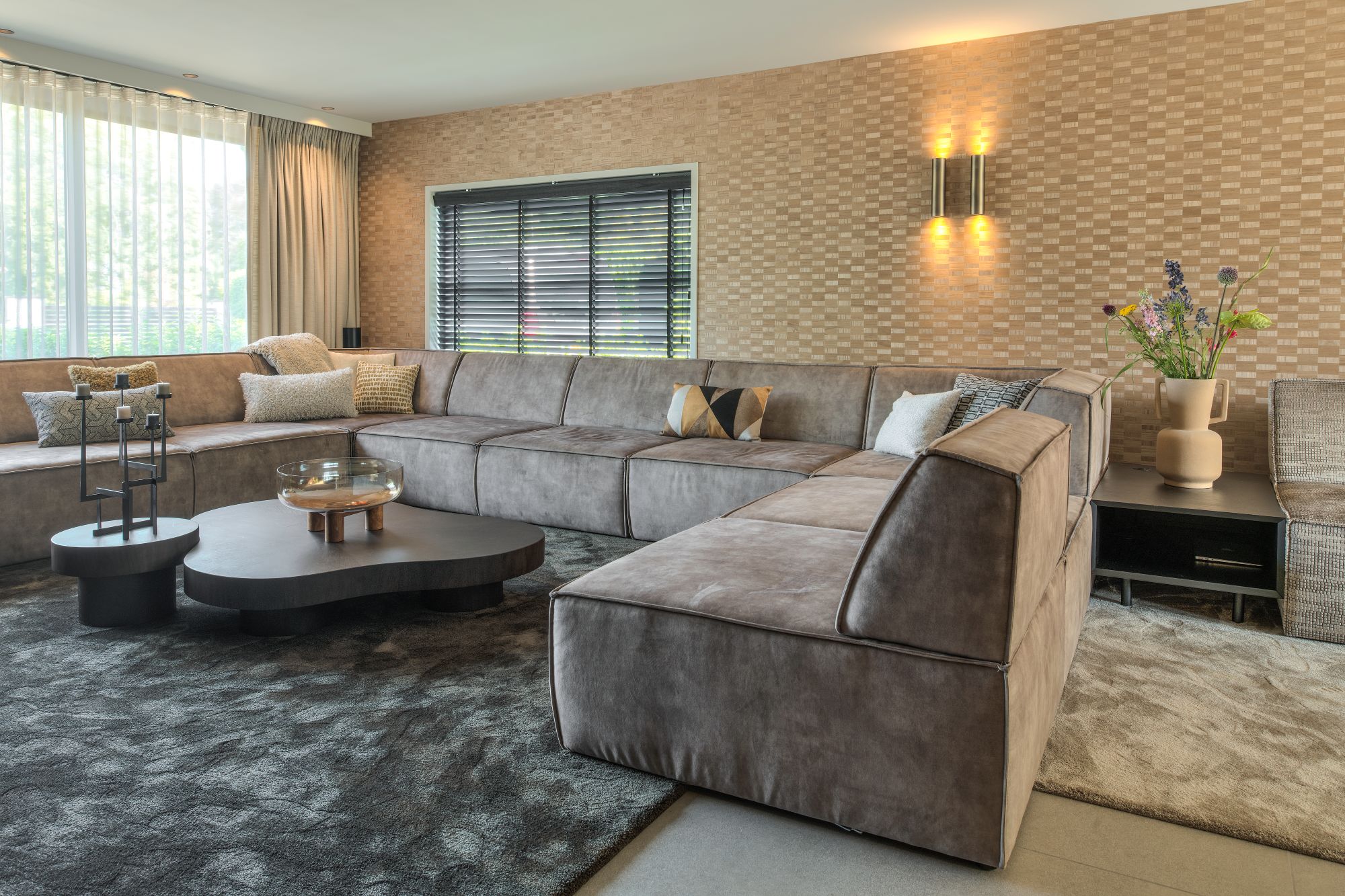 woonkamer met verlichting