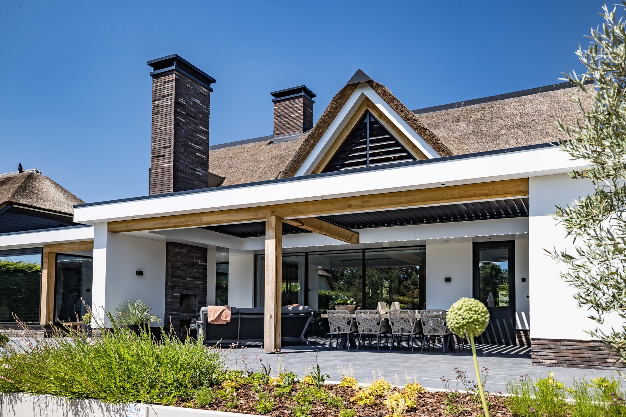 villa met overkapping