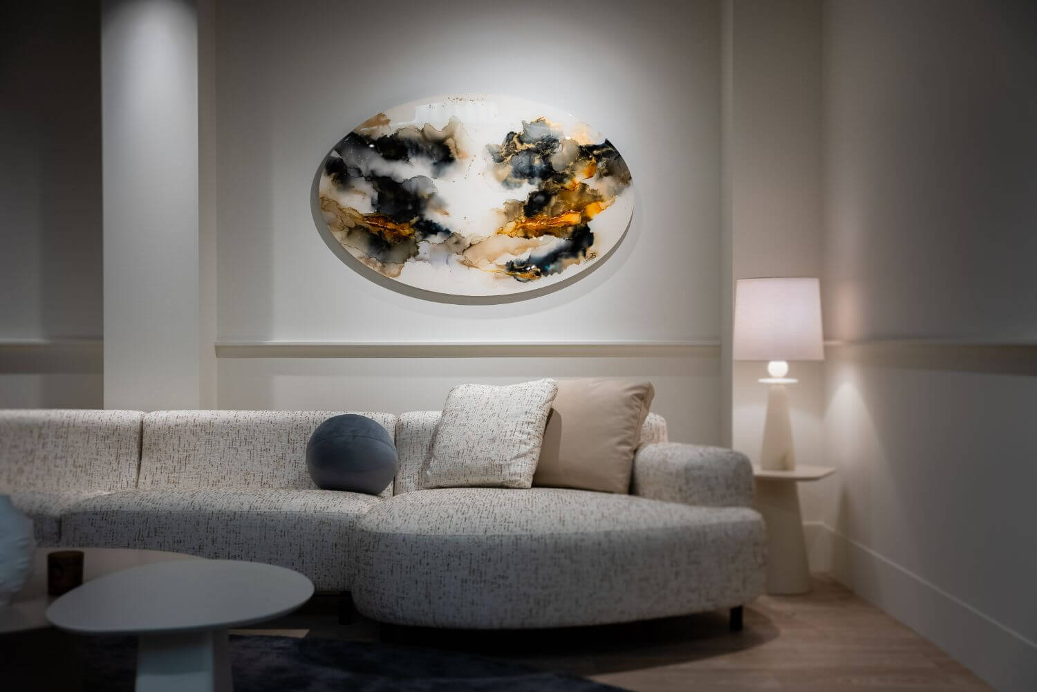 woonkamer met design meubels