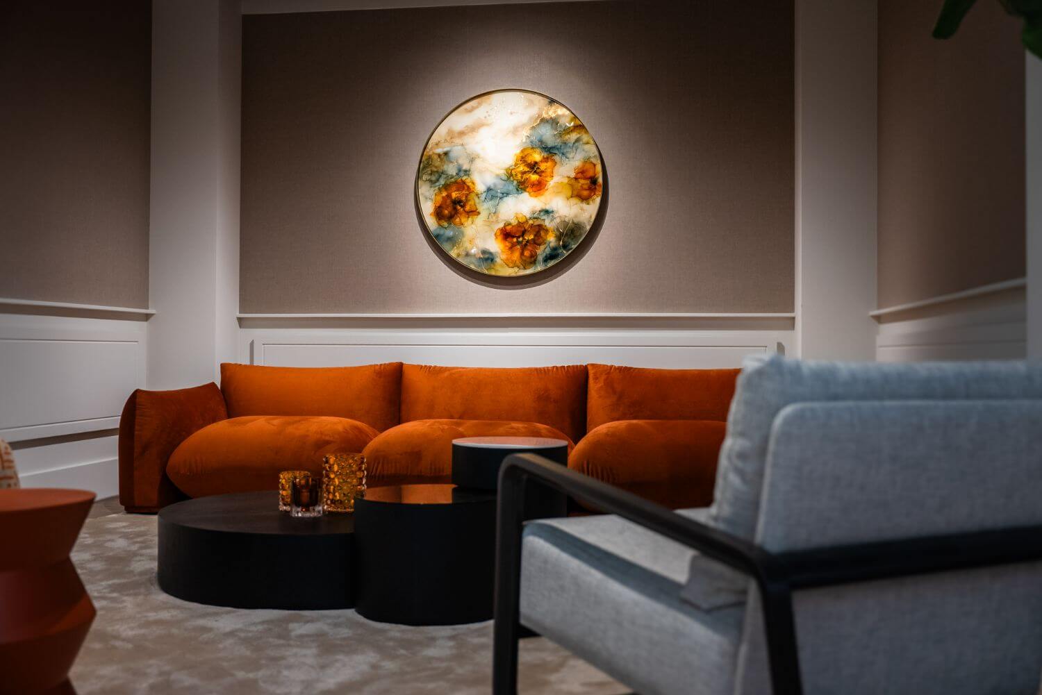 woonkamer met luxe meubels