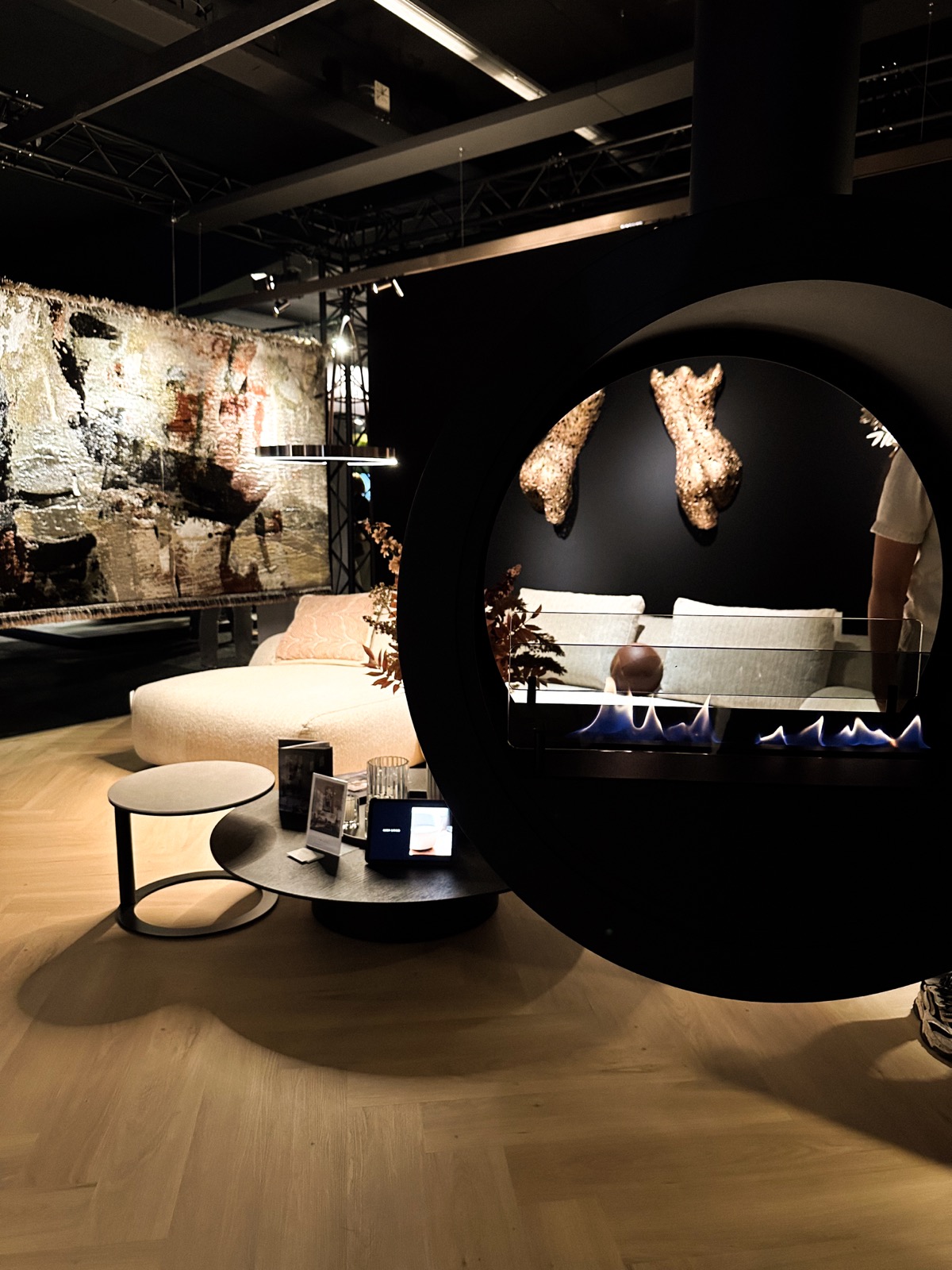 interieur met haard