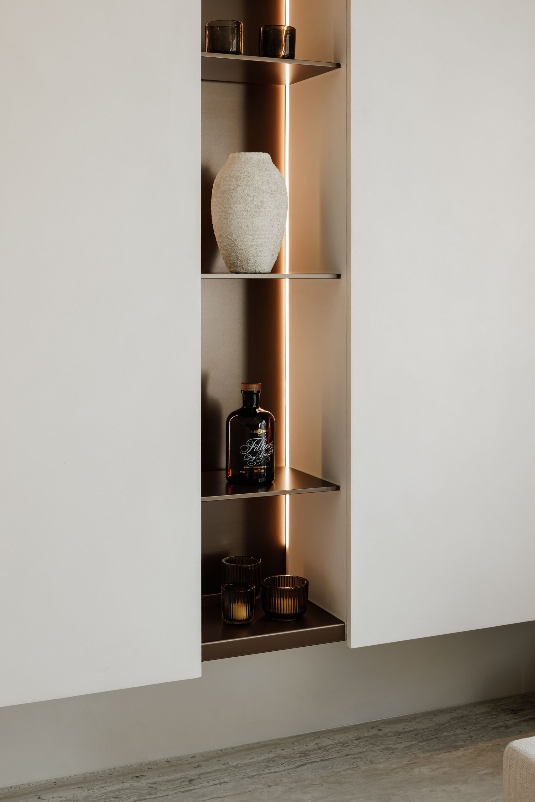 woonkamer met maatwerk kast