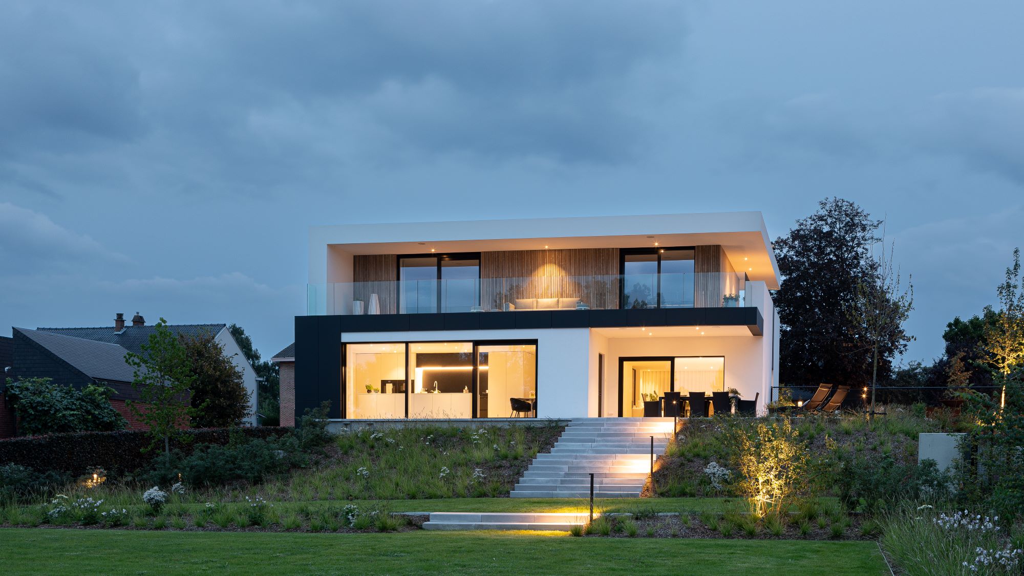 exclusieve villa avond