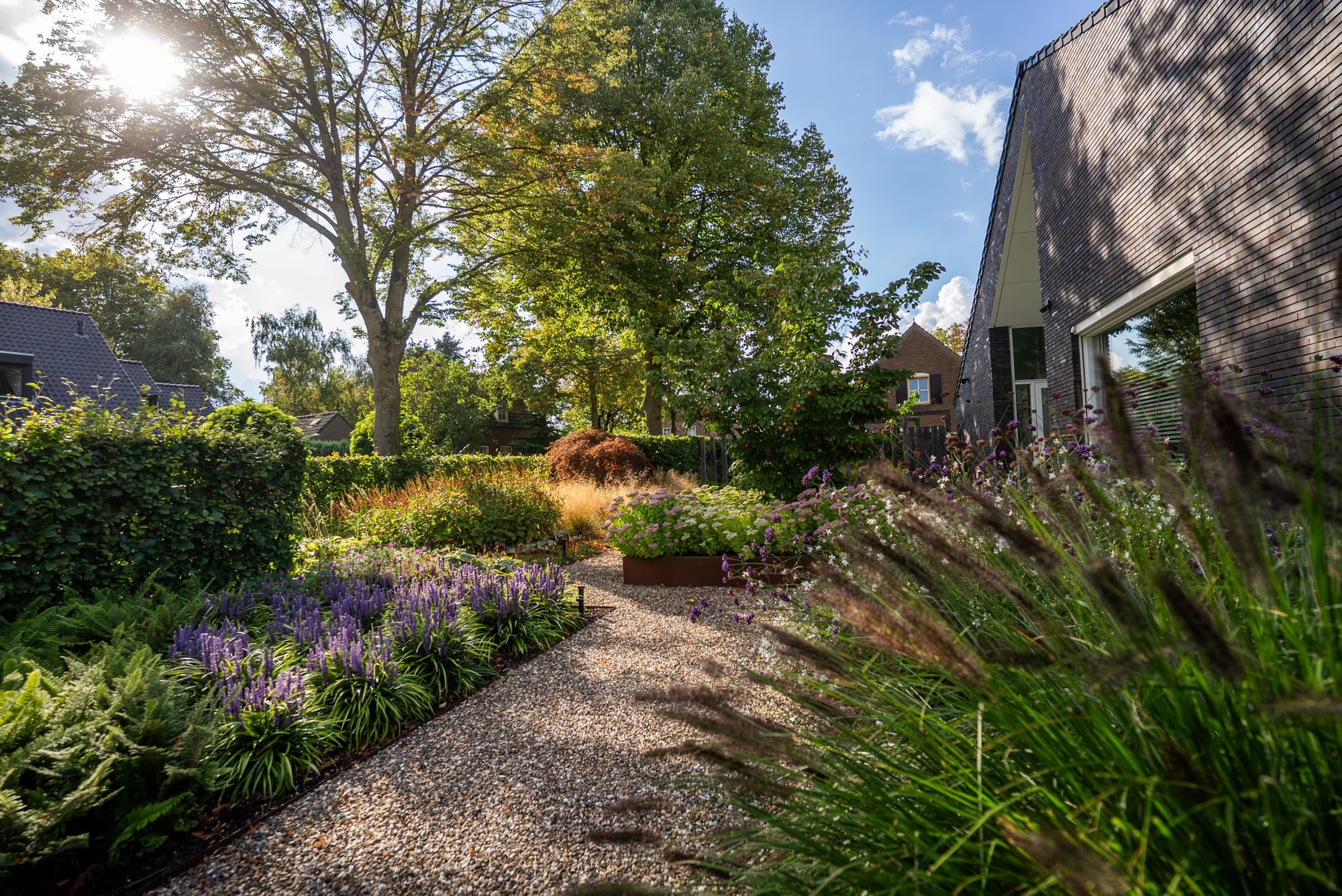 luxe tuin met planten