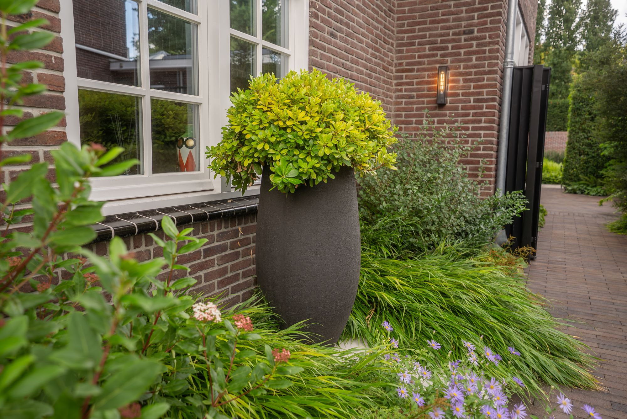 luxe tuin bij villa