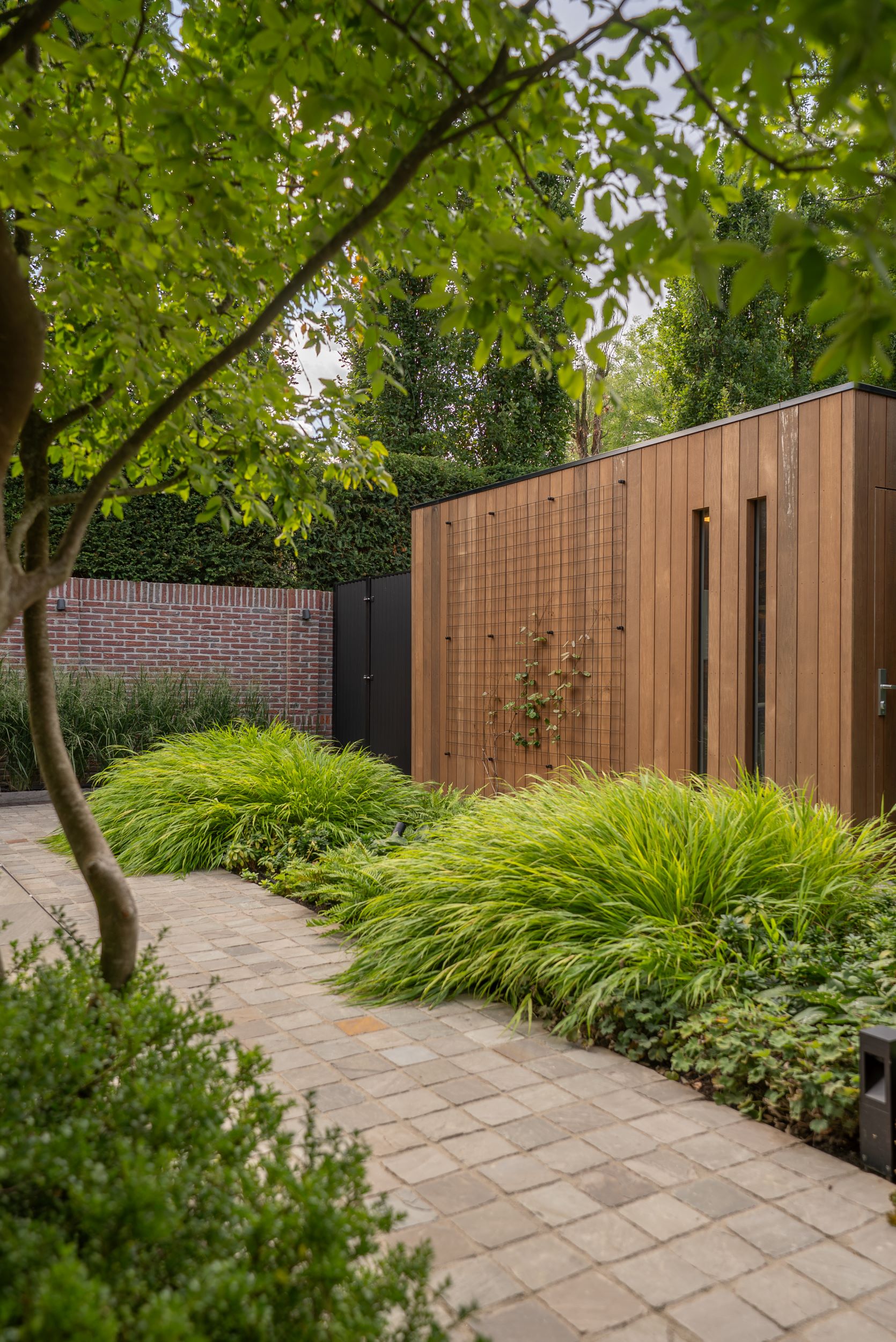 luxe tuin bij villa