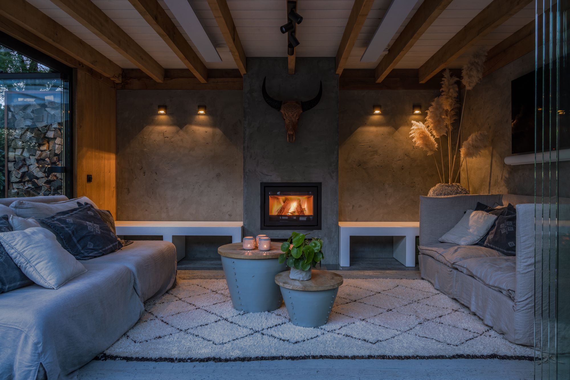 eiken tuinkamer interieur