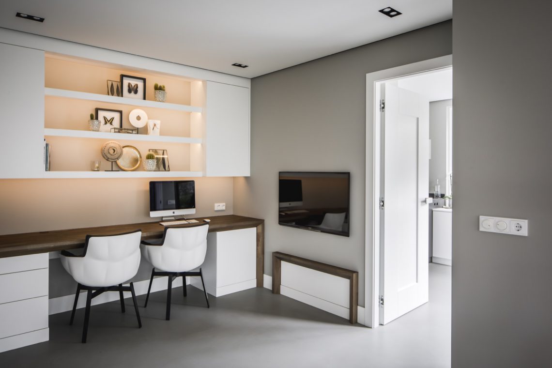 kantoor met verlichting design