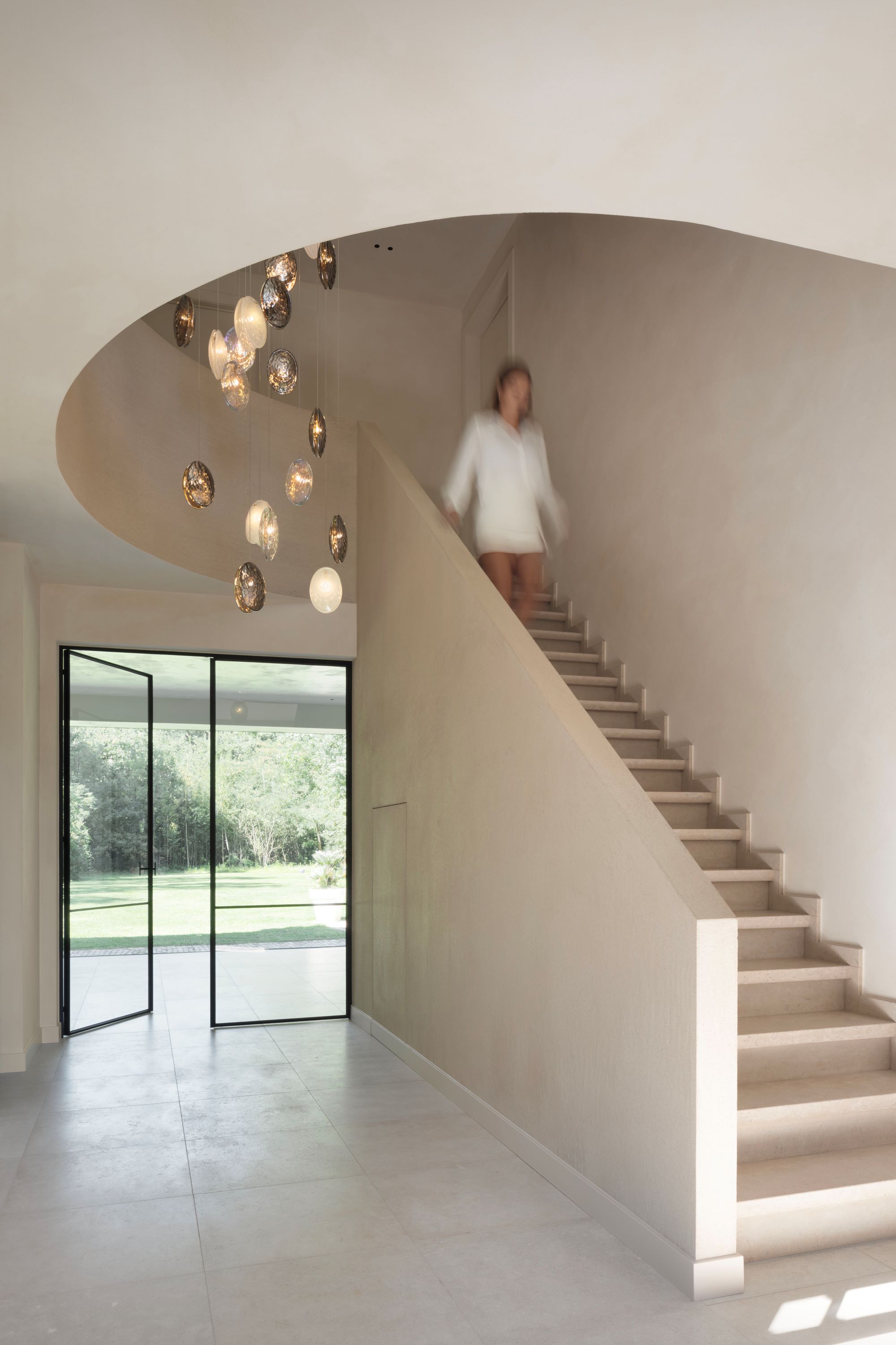 luxe gang met afwerking microtopping