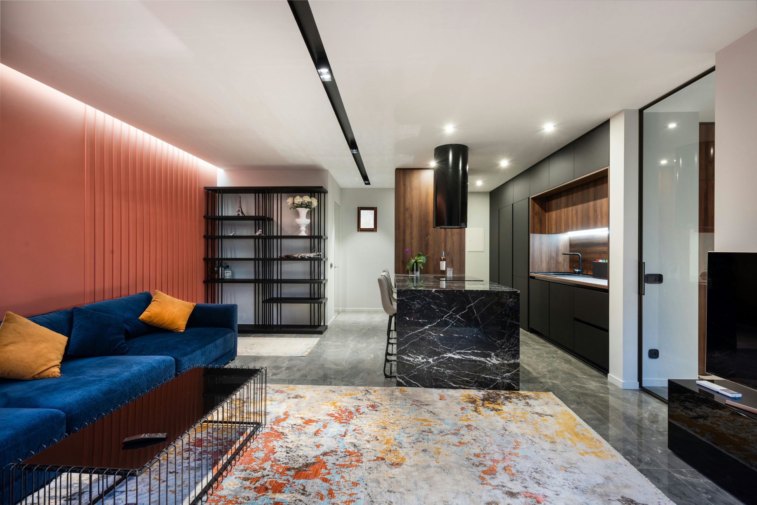 Luxe tapijt in woonkamer